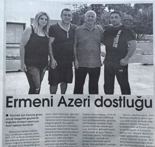 Azərbaycanlı idmançı erməni idmançının həyatını xilas etdi - FOTOLAR
