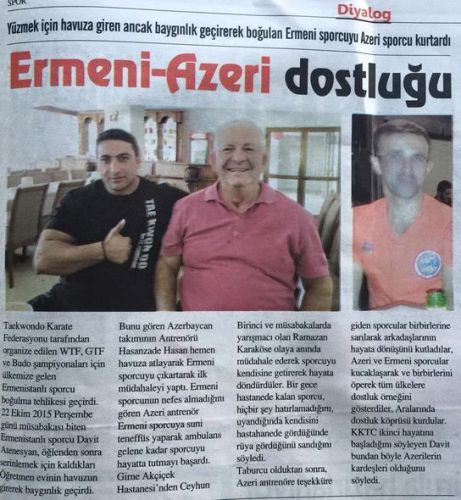 Azərbaycanlı idmançı erməni idmançının həyatını xilas etdi - FOTOLAR