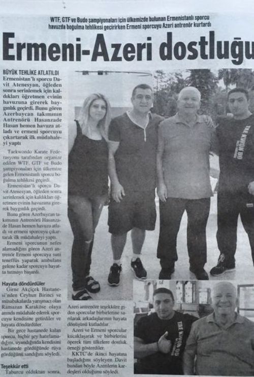 Azərbaycanlı idmançı erməni idmançının həyatını xilas etdi - FOTOLAR