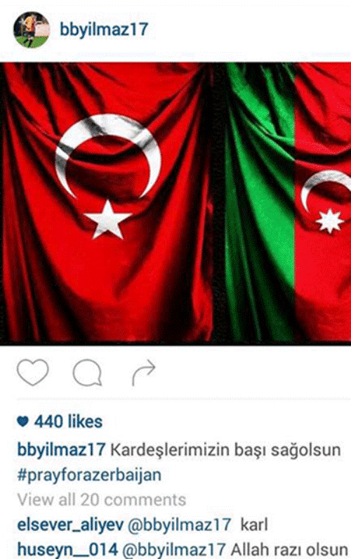Burak Yılmaz Azərbaycana başsağlığı verdi - FOTO