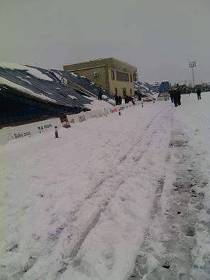 İlham Əliyevin ziyarət etdiyi stadion çökdü - FOTO