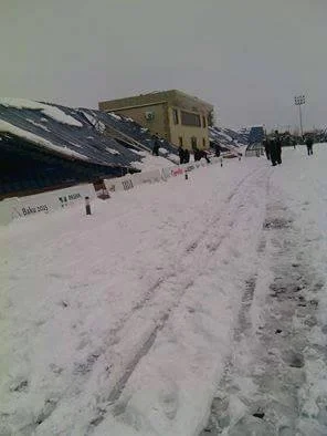 İlham Əliyevin ziyarət etdiyi stadion çökdü - FOTO 