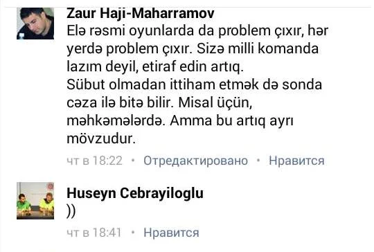 Elxan Məmmədovun adamı "Xəzər Lənkəran" rəsmisini hədələdi - FOTO 