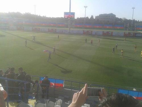 "Azərsun Arena"da azarkeşlər bayraqla meydana daxil oldu - FOTO