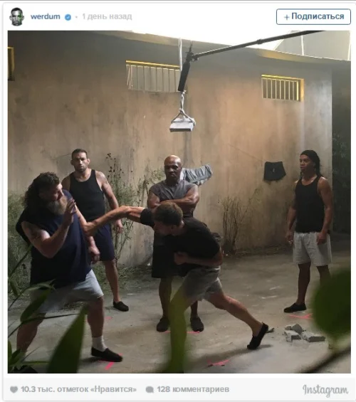 Ronaldinyo Jan-Klod van Dammın filminə çəkilir - FOTO 