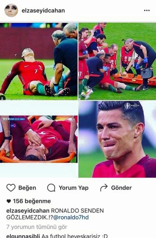 Azərbaycanlı müğənni Ronaldonu qınadı - FOTO 