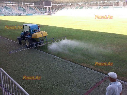 "Xəzər Lənkəran"ın stadionunda son durum - FOTO