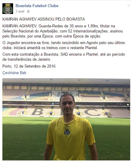 Kamran Ağayev rəsmən Portuqaliya klubunda - FOTO 