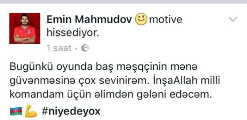 Emin Mahmudovun sevinci - FOTO 