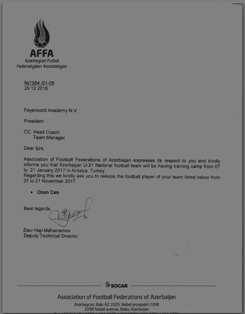AFFA daha bir türk futbolçunu milliləşdirdi - FOTOFAKT 