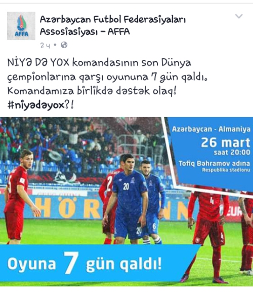 AFFA millimizin adını dəyişdi - "NİYƏ DƏ YOX" komandası