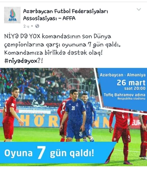 AFFA millimizin adını dəyişdi - "NİYƏ DƏ YOX" komandası 