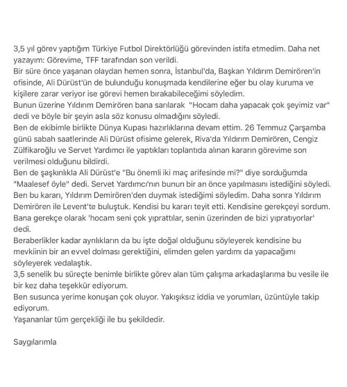 Fatih Terimdən şok açıqlama: "İstefa vermədim, qovuldum"