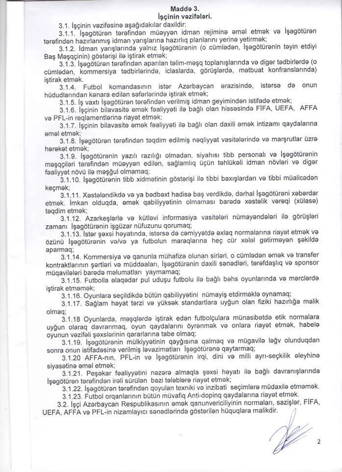Rauf "İnter"lə müqaviləsinin surətini yaydı - FOTOLAR 