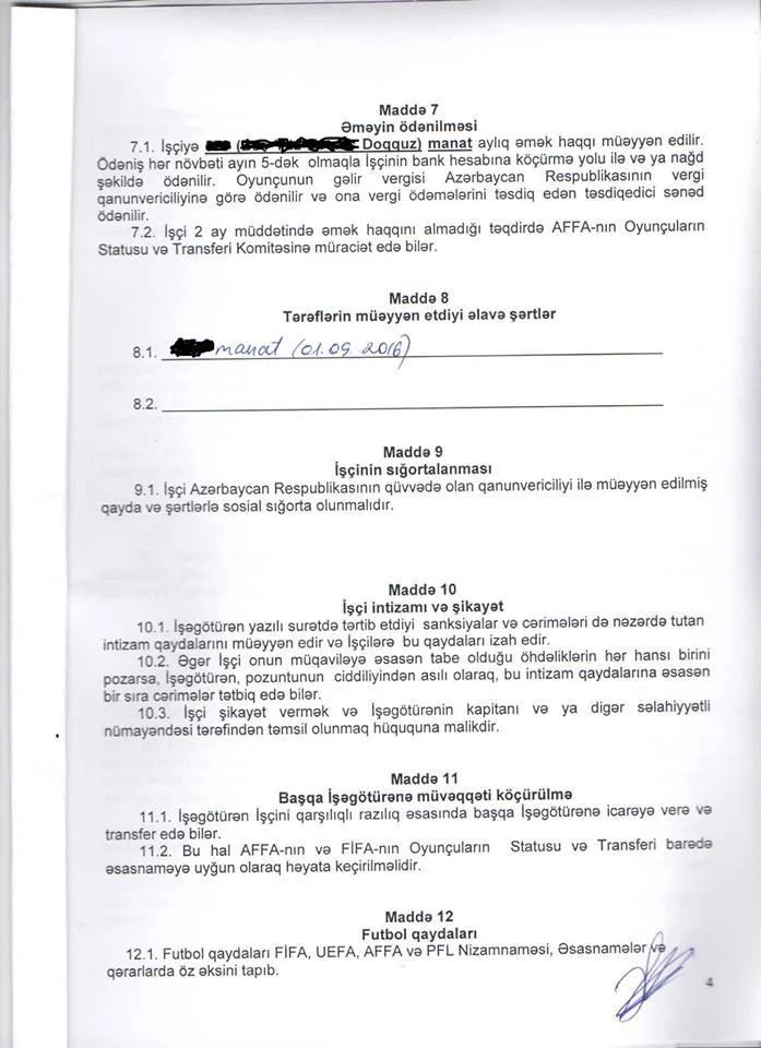 Rauf "İnter"lə müqaviləsinin surətini yaydı - FOTOLAR 