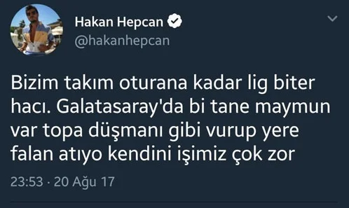 "Qalatasaray"lı futbolçunu "meymun" adlandırdı - Üzr istədi... 
