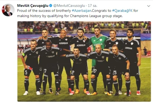 Türkiyənin XİN başçısından "Qarabağ"a təbrik - FOTO 