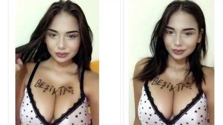 Xanım azarkeş sözünü tutdu: Sinəsinə “Beşiktaş” yazdırdı- FOTO 