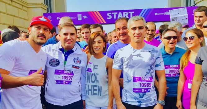 Mədət Quliyev, Zabit Səmədov və Röya "Gəncə Marafonu"nda - FOTOLAR 