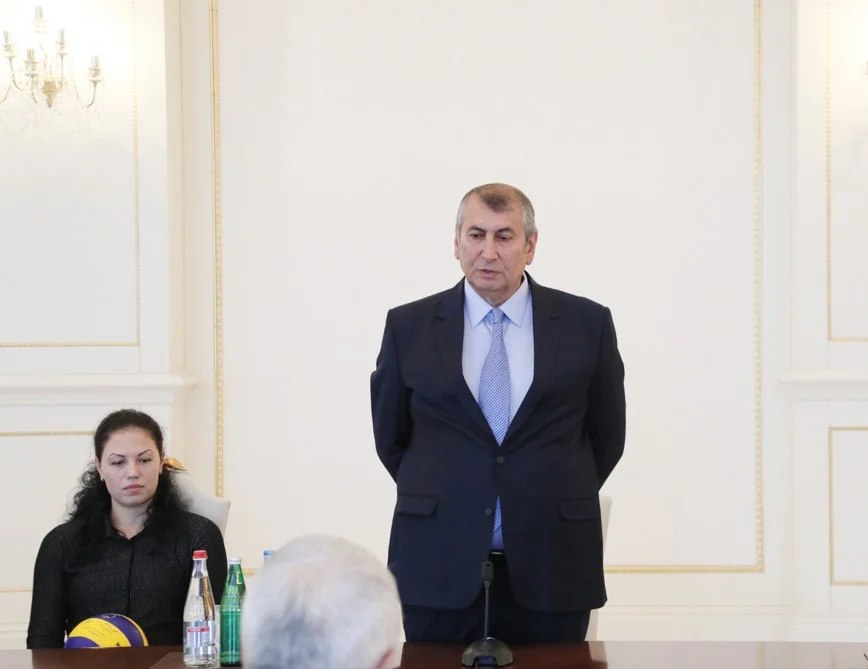 Prezident milli komandanı qəbul etdi - FOTOLAR 