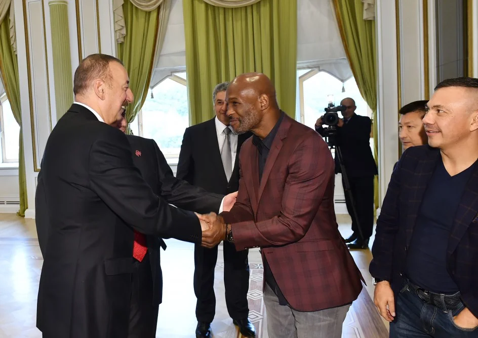 Prezident boksçularla görüşdü - FOTOLAR 