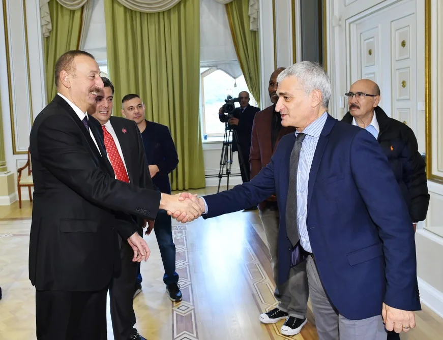 Prezident boksçularla görüşdü - FOTOLAR 