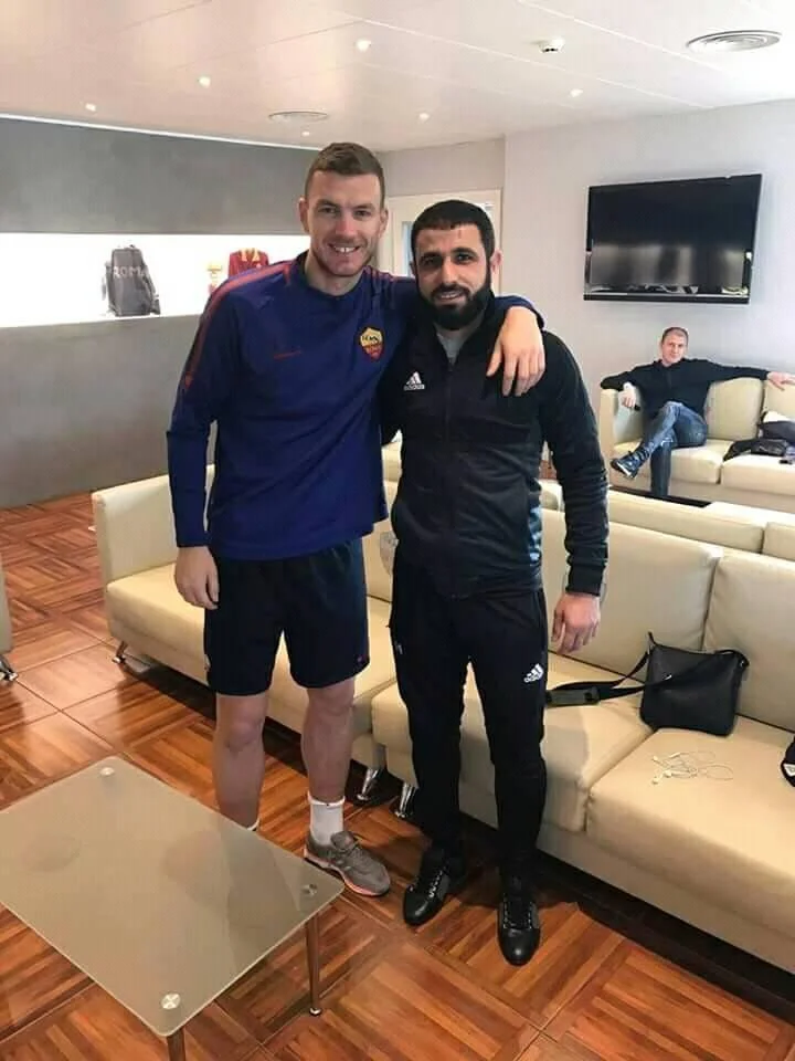 Rəşad Sadıqov Totti və Dzeko ilə görüşdü - FOTOLAR 