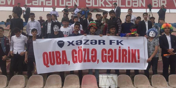 "Xəzər" azarkeşləri: "Quba, gözlə, gəlirik!" - FOTO 