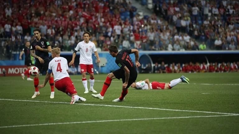 "DÇ-2018": Xorvatiya - Danimarka oyunundan FOTOLAR 