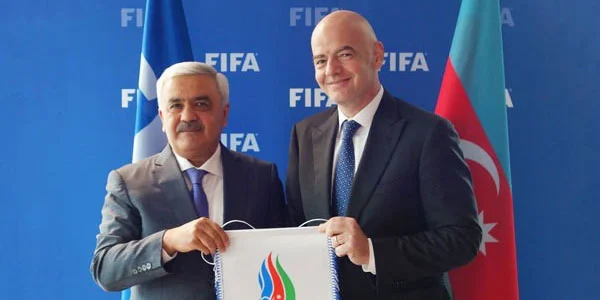 Rövnəq Abdullayev FIFA prezidenti ilə görüşüb - FOTOLAR 