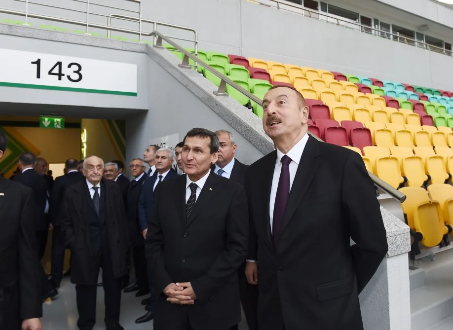 İlham Əliyev Aşqabadda Olimpiya Kompleksi ilə tanış olub - FOTOLAR 