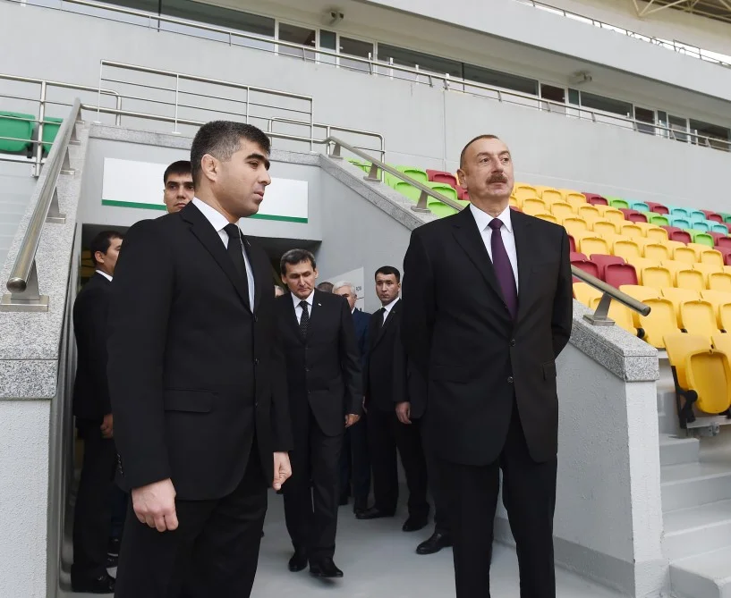 İlham Əliyev Aşqabadda Olimpiya Kompleksi ilə tanış olub - FOTOLAR 
