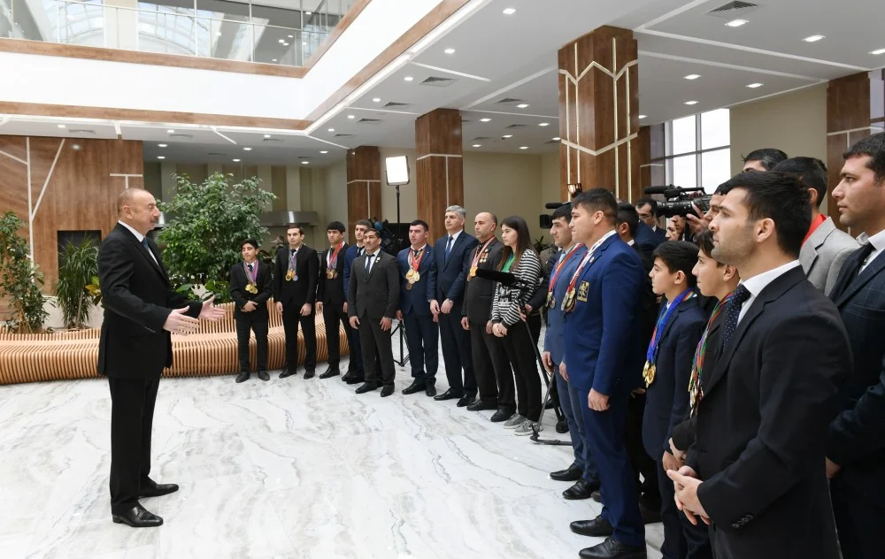 Prezident Beyləqan Olimpiya Kompleksinin açılışında iştirak edib - FOTOLAR 
