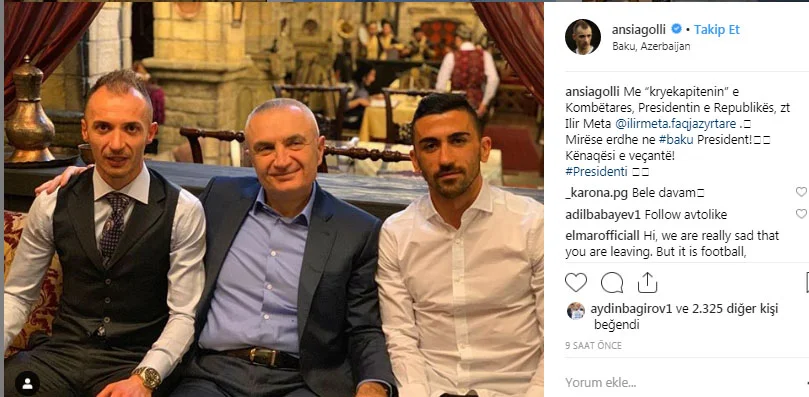 "Qarabağ" və "Qəbələ"nin futbolçusu ölkə prezidenti ilə görüşdü - FOTO 