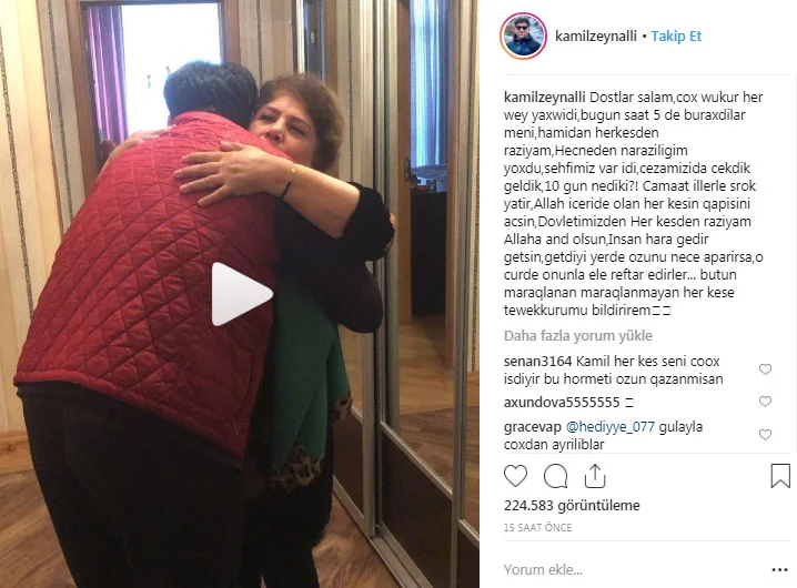 Həbsdən çıxan Kamil Zeynallı danışdı - FOTO 
