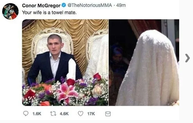 Makqreqor Həbib Nurməhəmmədovun arvadını təhqir etdi - FOTO 