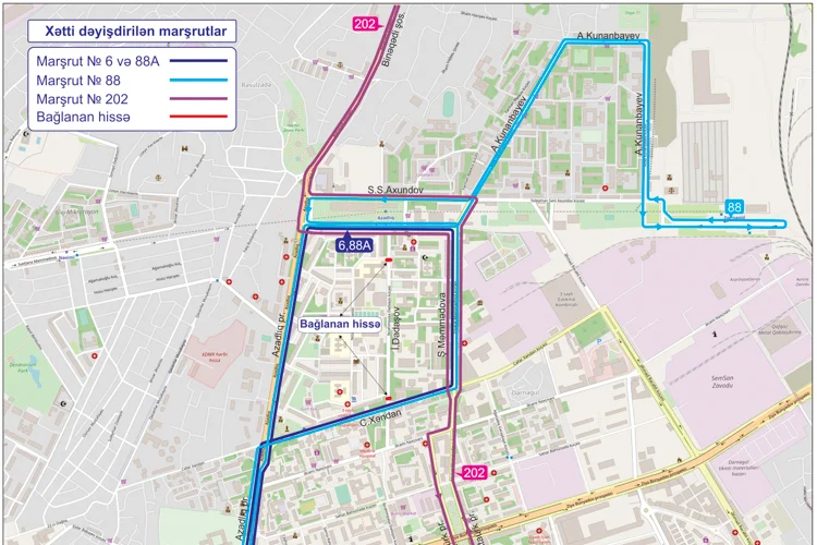 Gənclər Yay Olimpiya Festivalına görə bu avtobusların hərəkət sxemi dəyişdiriləcək - SİYAHI 