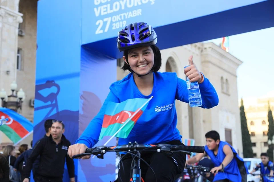 Gəncə şəhərində velosiped yürüşü keçirildi - FOTOLAR 