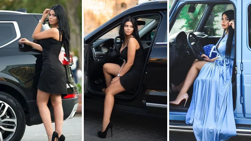 Azərbaycanlı idmançı modelin bahalı avtomobilləri - FOTOLAR 