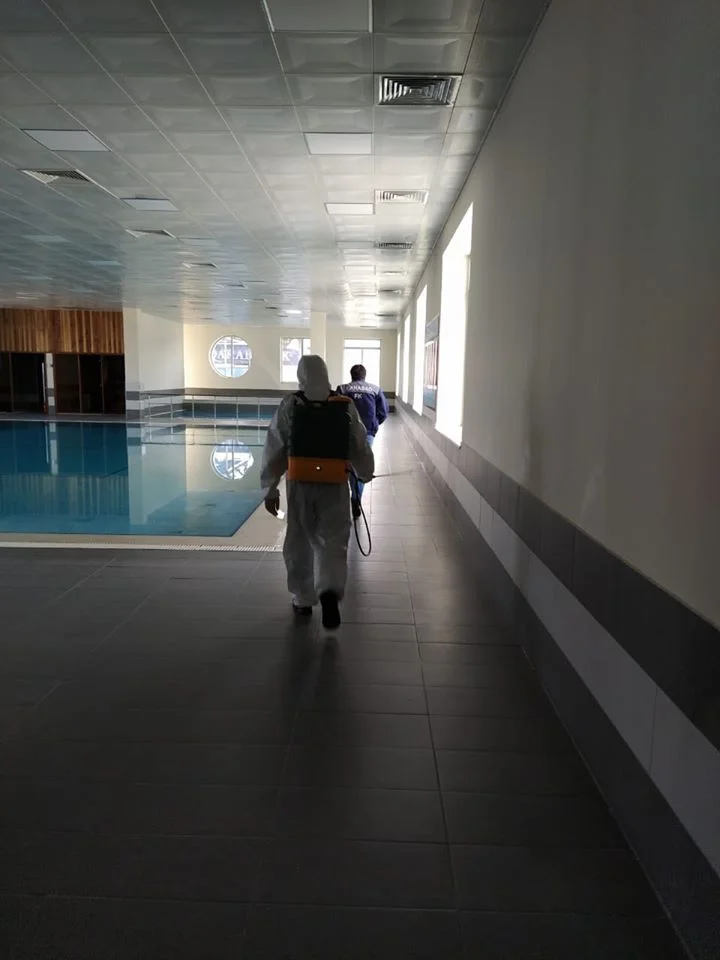 “Qarabağ”ın bazasında dezinfeksiya işləri aparıldı - FOTOLAR 