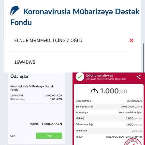 Olimpiya çempionumuz koronavirusla mübarizəyə pul ayırdı - FOTO 
