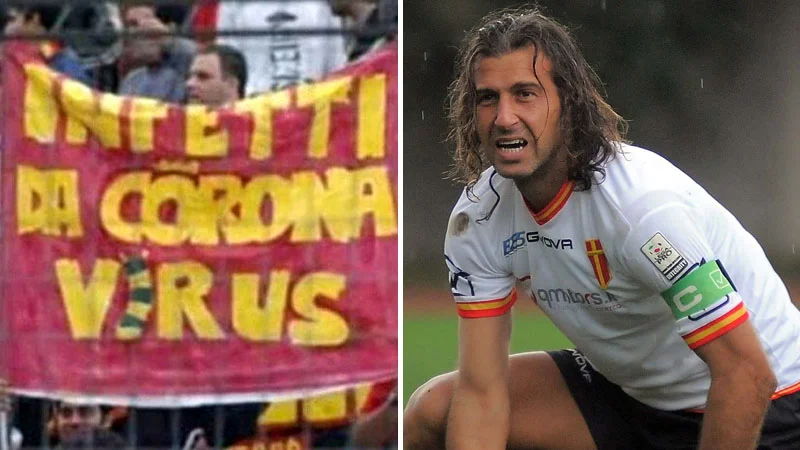 17 il öncə futbolda koronavirus pankartı - FOTO 