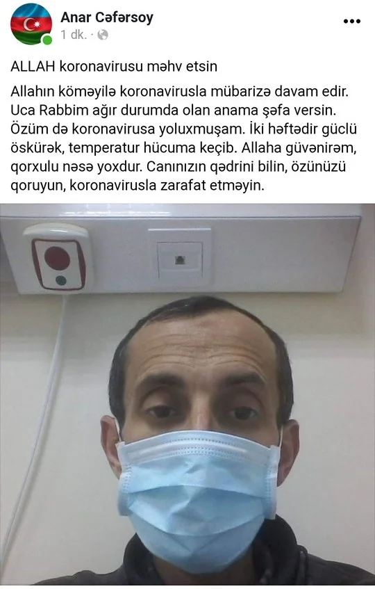 Azərbaycanda idman jurnalisti koronavirusa yoluxdu 