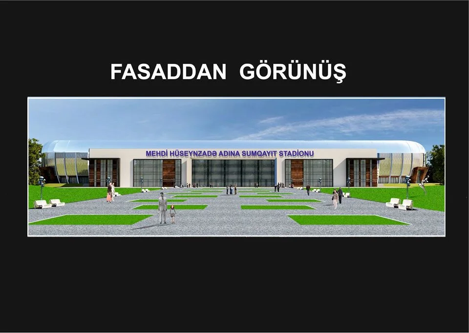 Sumqayıtda sökülən stadion necə olacaq? - FOTOLAR 