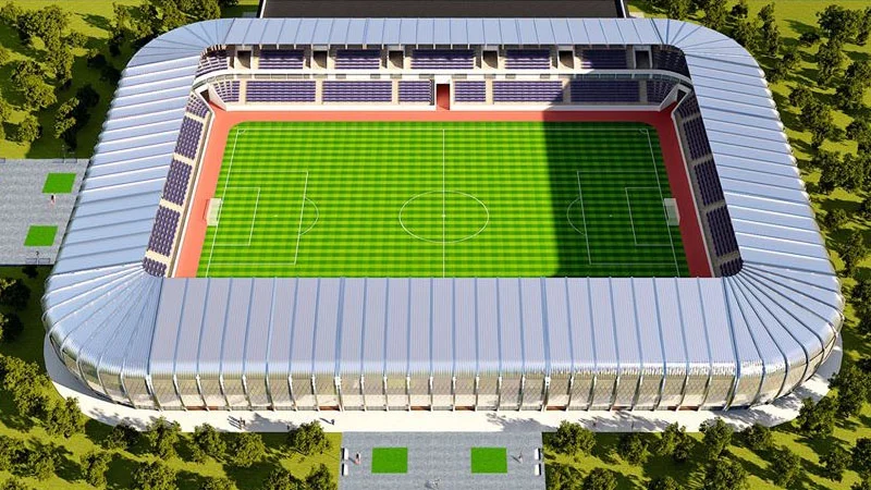 Sumqayıtda sökülən stadion necə olacaq? - FOTOLAR 
