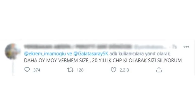 Ekrem İmamoğlu "Qalatasaray"a jest etdi, "Fənərbağça"lıların hədəfinə çevirildi 