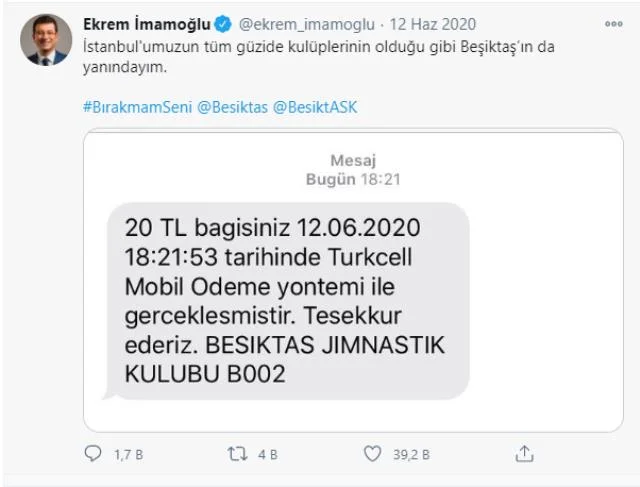 Ekrem İmamoğlu "Qalatasaray"a jest etdi, "Fənərbağça"lıların hədəfinə çevirildi 
