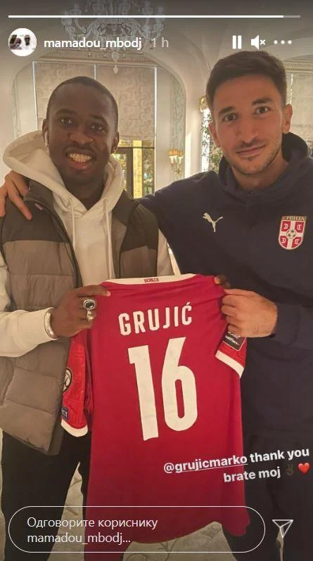 Serbiya millisinin üzvündən “Neftçi”nin futbolçusuna hədiyyə - FOTO 