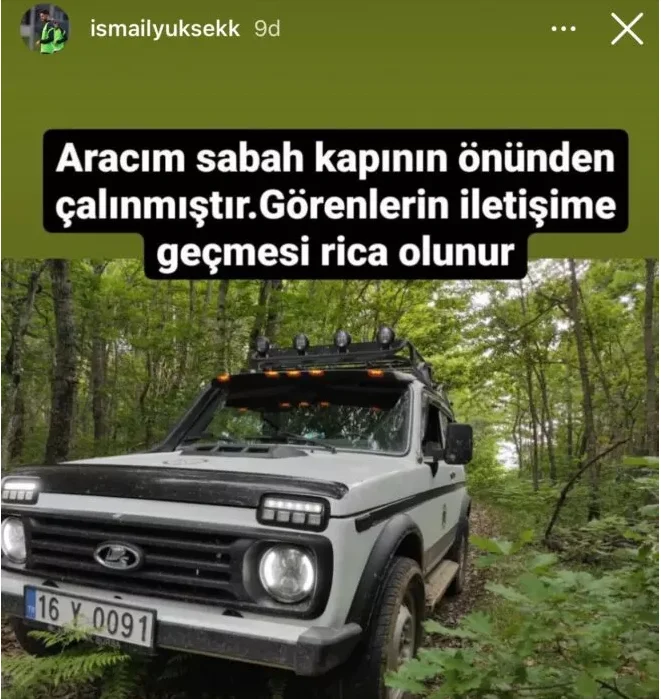 Namikin komanda yoldaşının avtomobili oğurlandı 