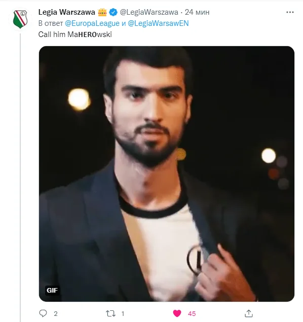 "Legiya"dan UEFA-ya cavab: "Onu MaHEROvski deyə çağırın!" 